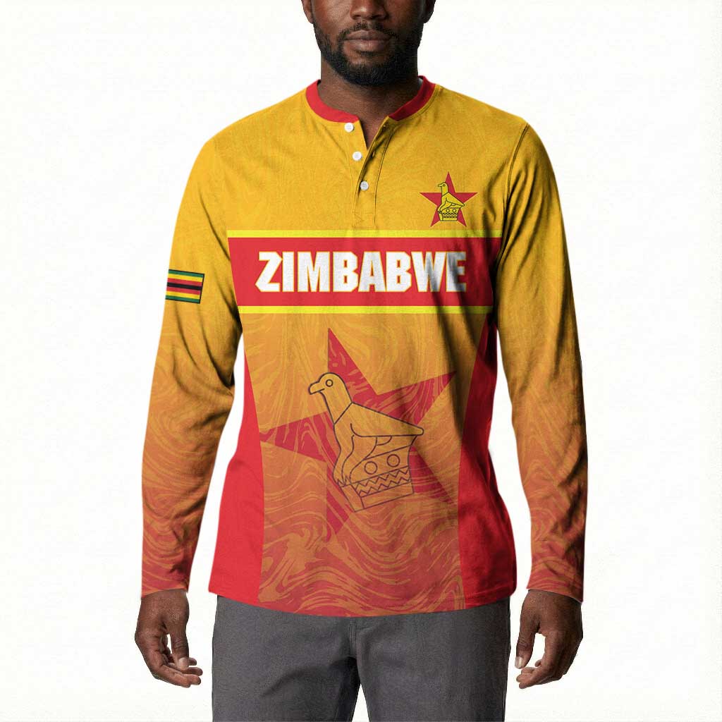 Zimbabwe Cricket Custom Button Sweatshirt Come On Chevrons