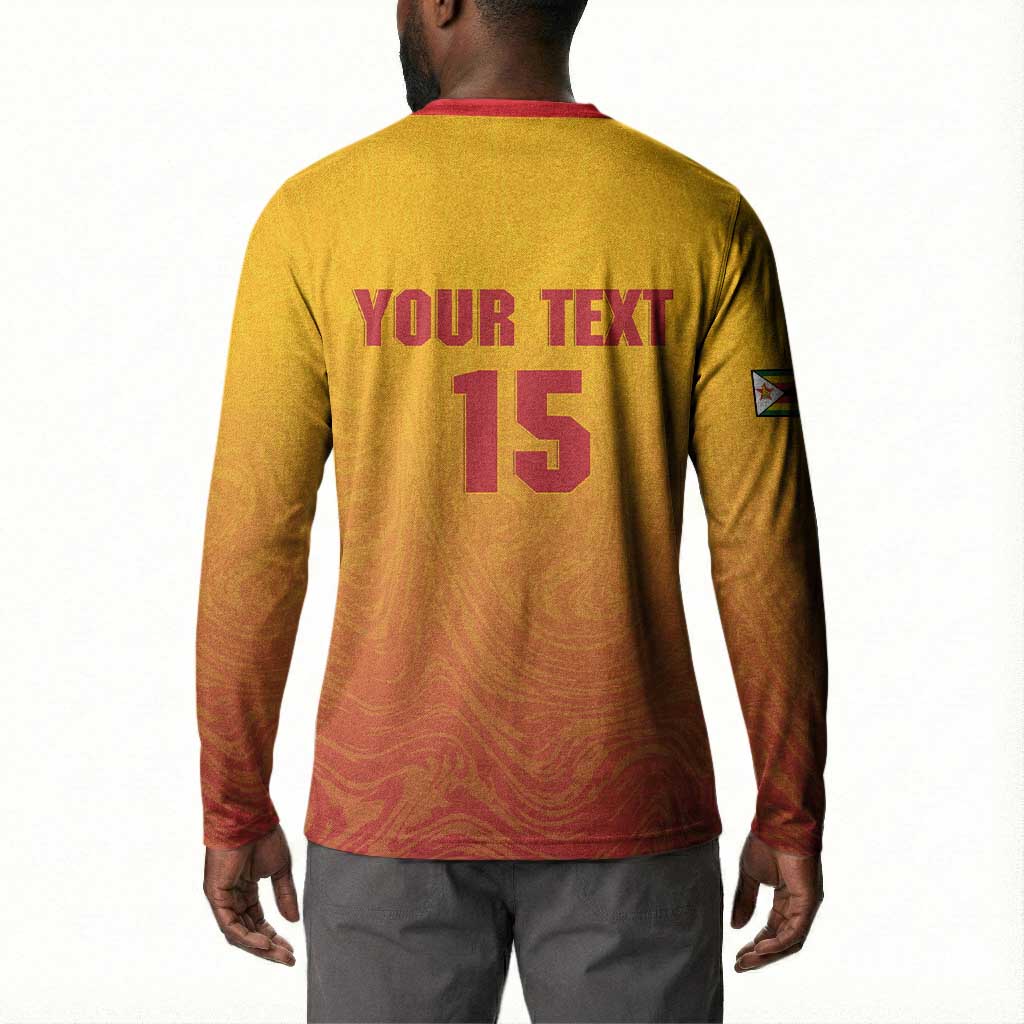 Zimbabwe Cricket Custom Button Sweatshirt Come On Chevrons