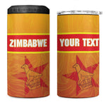 Zimbabwe Cricket Custom 4 in 1 Can Cooler Tumbler Come On Chevrons