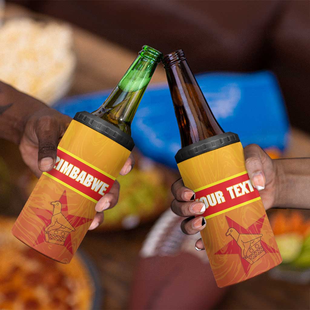 Zimbabwe Cricket Custom 4 in 1 Can Cooler Tumbler Come On Chevrons
