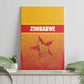 Zimbabwe Cricket Canvas Wall Art Come On Chevrons