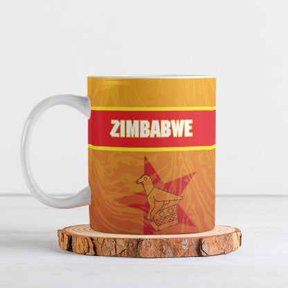 Zimbabwe Cricket Custom Ceramic Mug Come On Chevrons