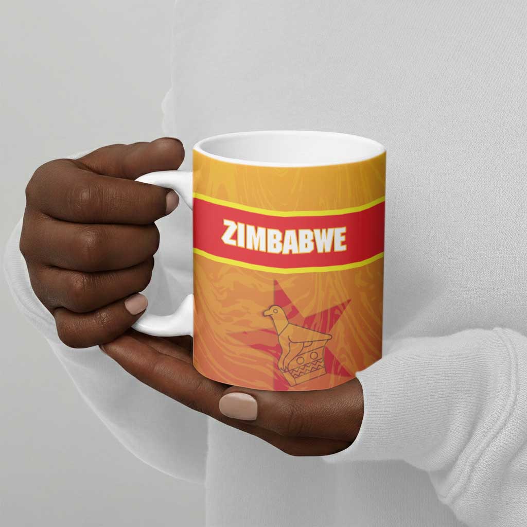 Zimbabwe Cricket Custom Ceramic Mug Come On Chevrons