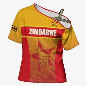 Zimbabwe Cricket Custom Cross Shoulder Shirt Come On Chevrons