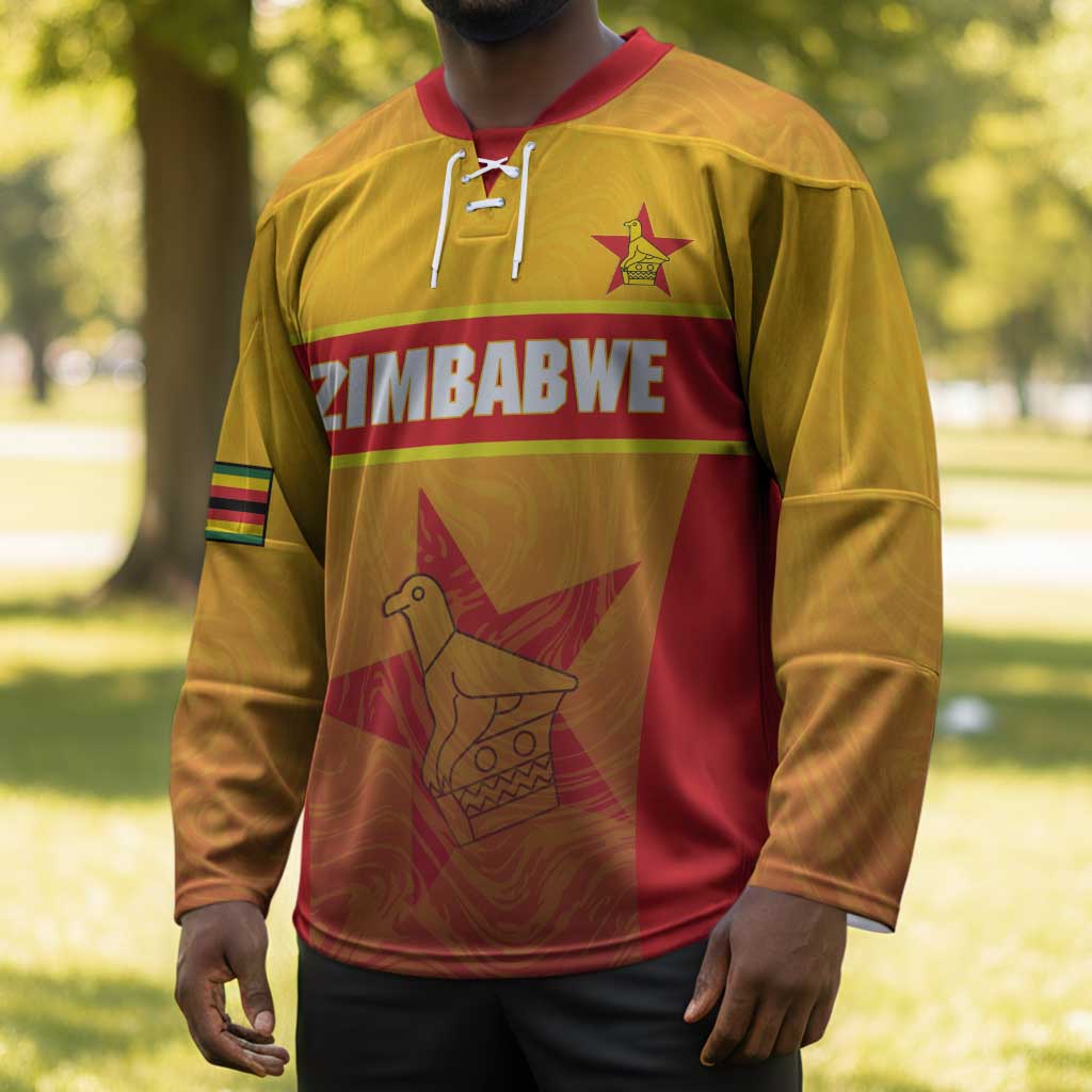 Zimbabwe Cricket Custom Hockey Jersey Come On Chevrons