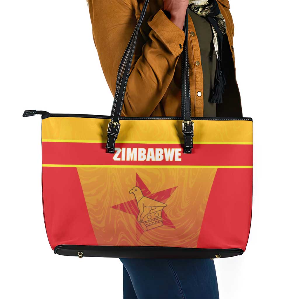 Zimbabwe Cricket Leather Tote Bag Come On Chevrons