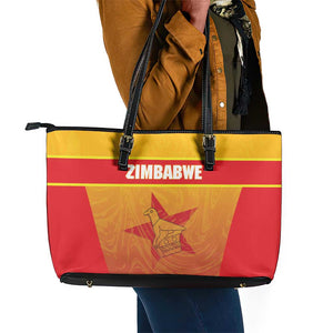 Zimbabwe Cricket Leather Tote Bag Come On Chevrons