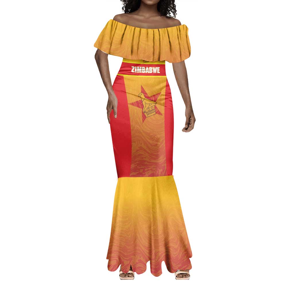 Zimbabwe Cricket Custom Mermaid Dress Come On Chevrons