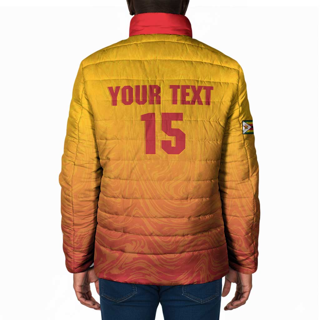 Zimbabwe Cricket Custom Padded Jacket Come On Chevrons
