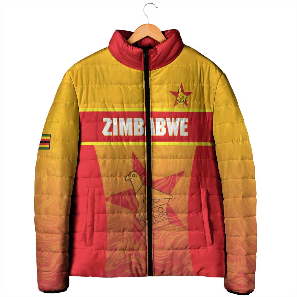 Zimbabwe Cricket Custom Padded Jacket Come On Chevrons