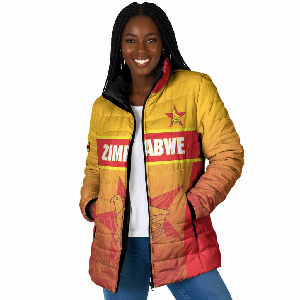 Zimbabwe Cricket Custom Padded Jacket Come On Chevrons