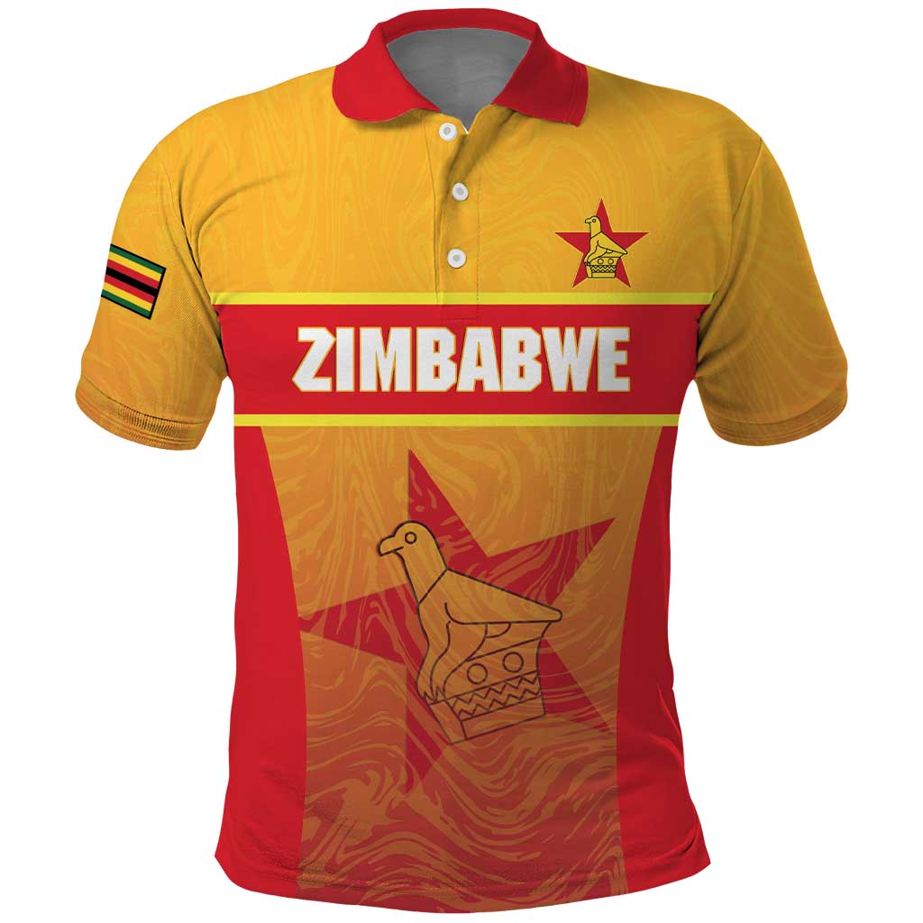 Zimbabwe Cricket Custom Polo Shirt Come On Chevrons