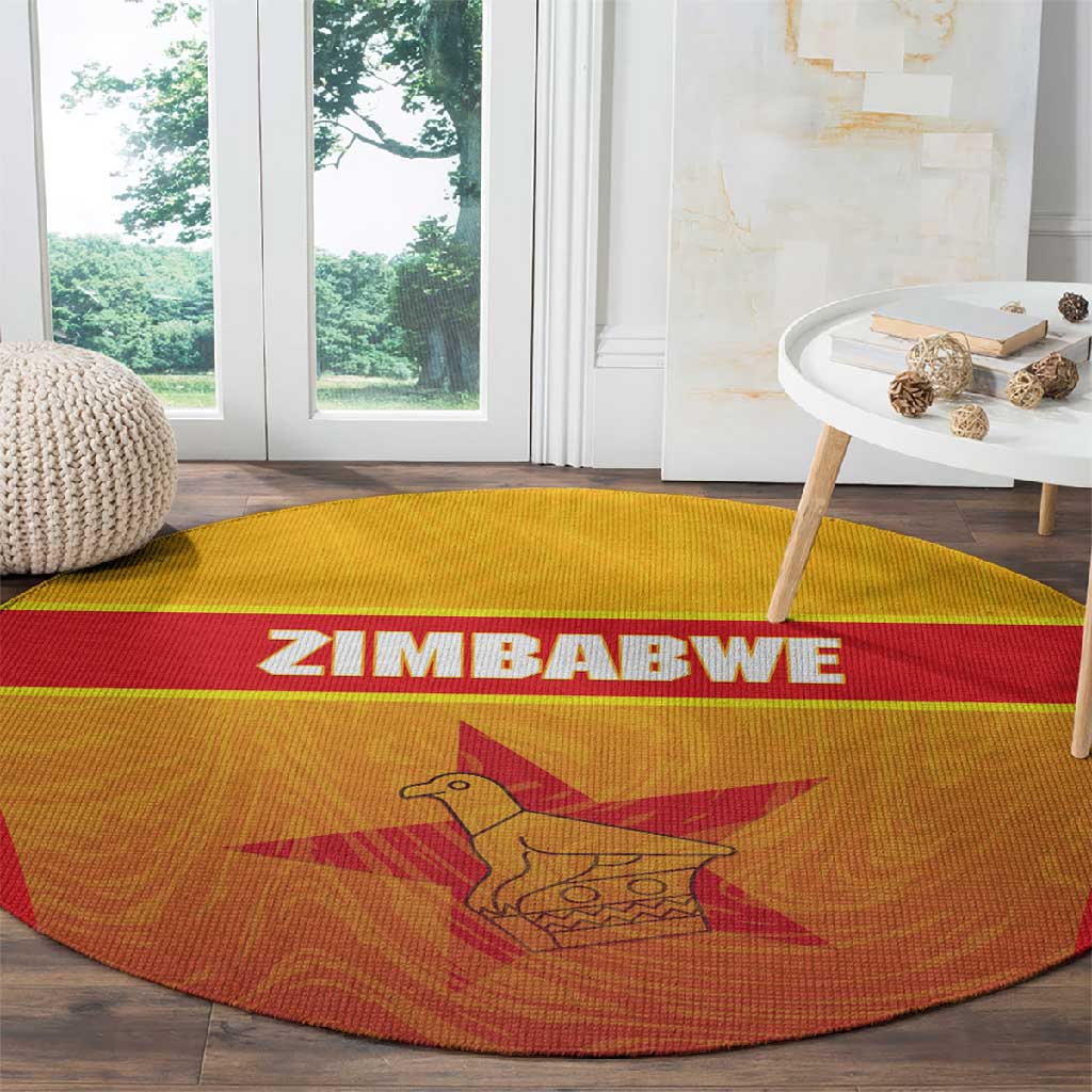 Zimbabwe Cricket Round Carpet Come On Chevrons