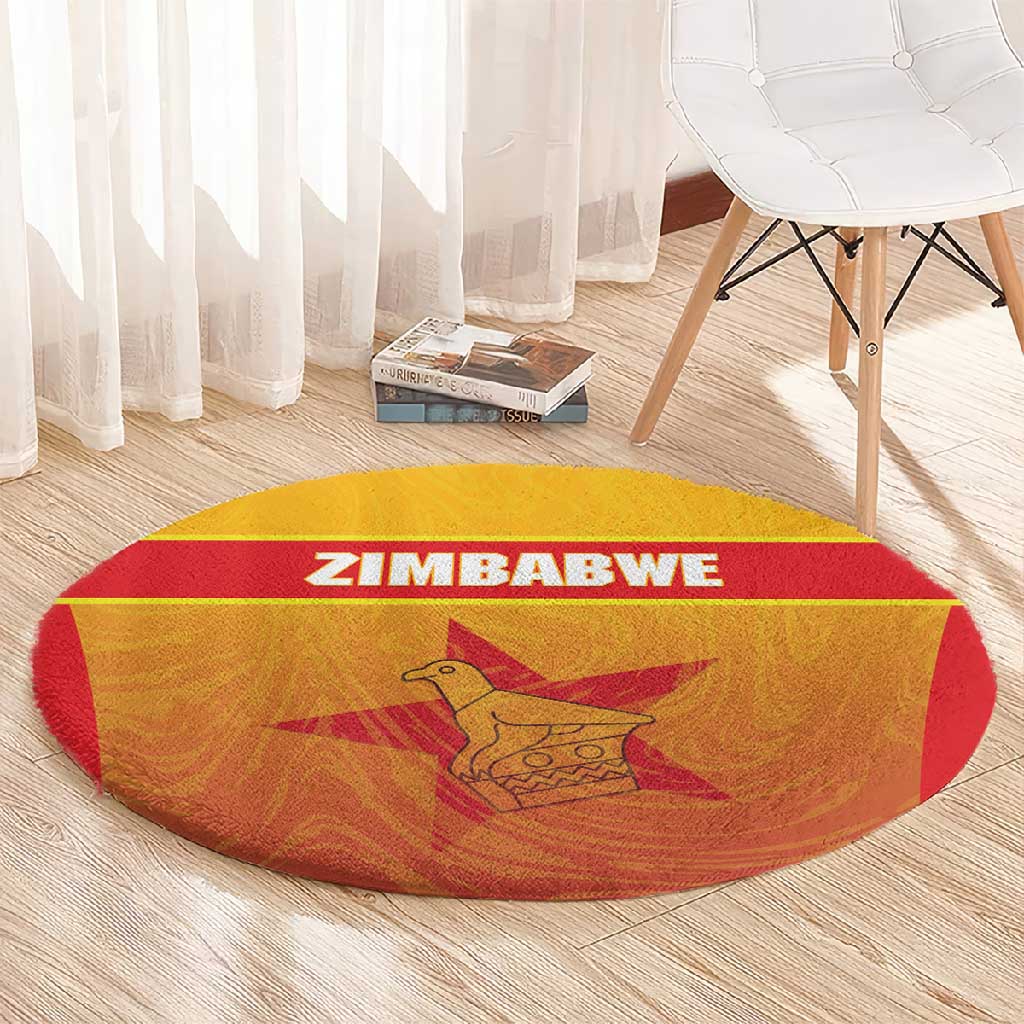 Zimbabwe Cricket Round Carpet Come On Chevrons