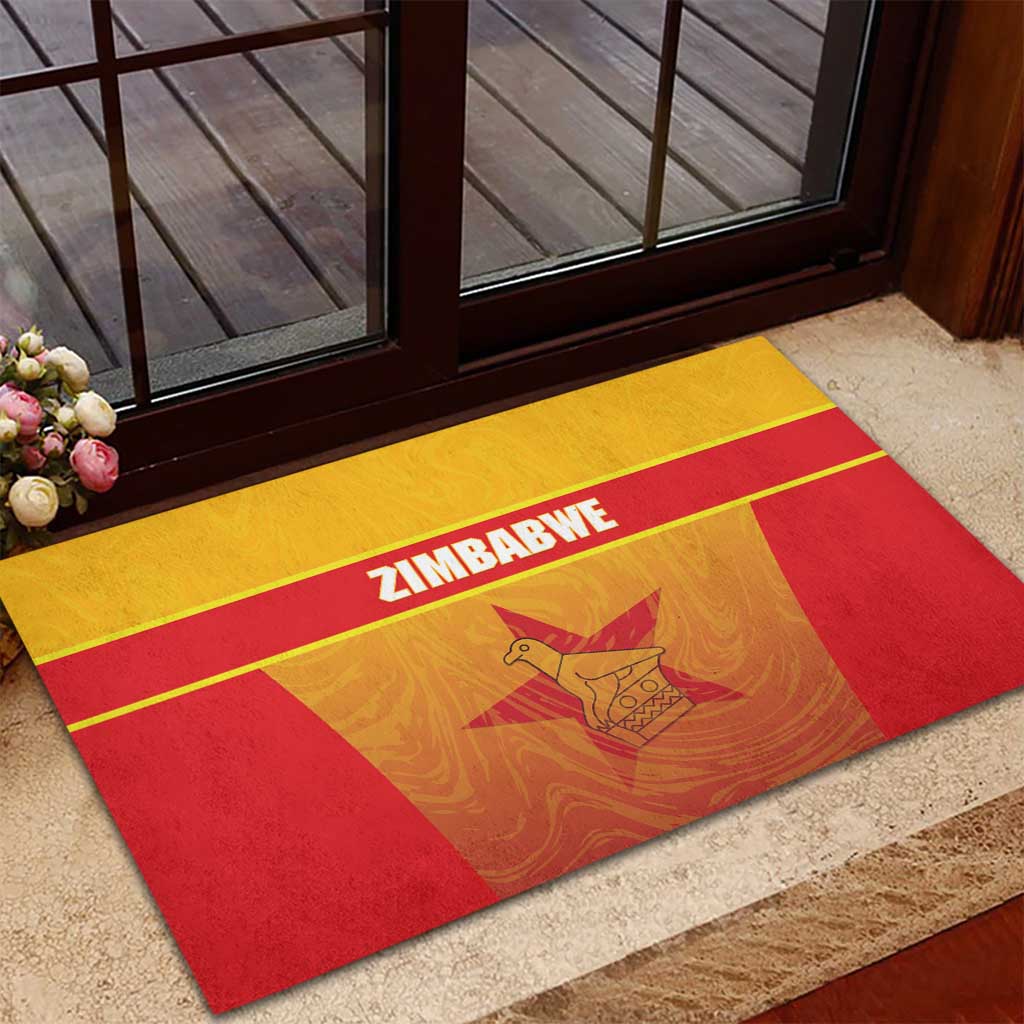 Zimbabwe Cricket Rubber Doormat Come On Chevrons
