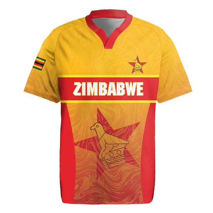 Zimbabwe Cricket Custom Rugby Jersey Come On Chevrons