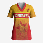 Zimbabwe Cricket Custom Scrub Top Come On Chevrons