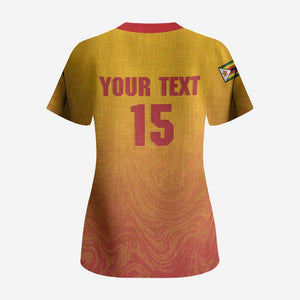 Zimbabwe Cricket Custom Scrub Top Come On Chevrons