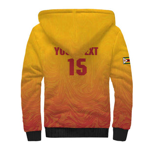 Zimbabwe Cricket Custom Sherpa Hoodie Come On Chevrons