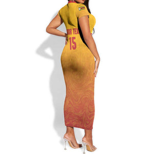 Zimbabwe Cricket Custom Short Sleeve Bodycon Dress Come On Chevrons