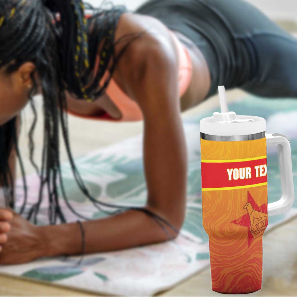 Zimbabwe Cricket Custom Tumbler With Handle Come On Chevrons