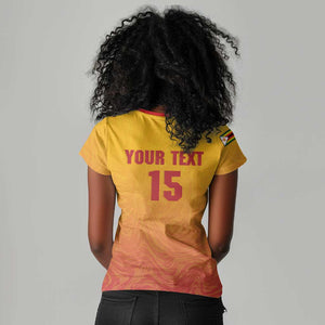 Zimbabwe Cricket Custom Women V-Neck T-Shirt Come On Chevrons