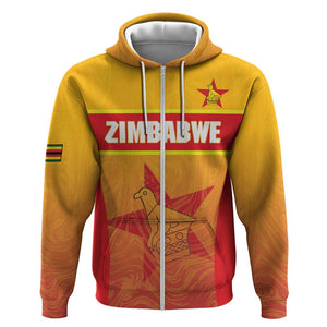 Zimbabwe Cricket Custom Zip Hoodie Come On Chevrons