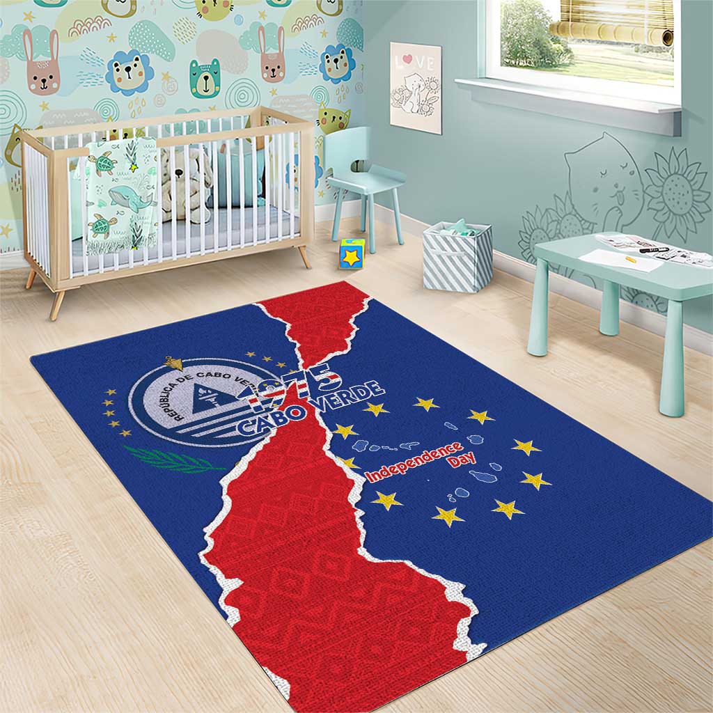 Happy Cabo Verde Area Rug 50th Anniversary of Independence