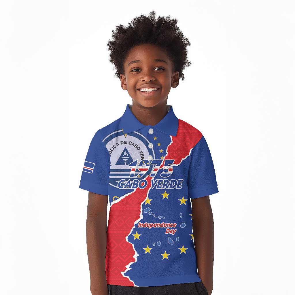 Happy Cabo Verde Kid Polo Shirt 50th Anniversary of Independence