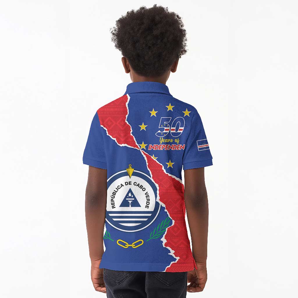 Happy Cabo Verde Kid Polo Shirt 50th Anniversary of Independence
