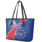 Happy Cabo Verde Leather Tote Bag 50th Anniversary of Independence