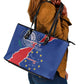 Happy Cabo Verde Leather Tote Bag 50th Anniversary of Independence