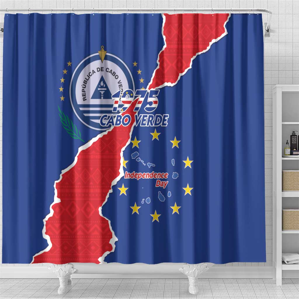 Happy Cabo Verde Shower Curtain 50th Anniversary of Independence