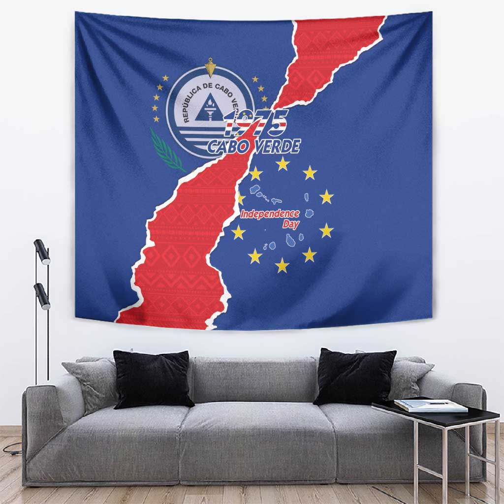 Happy Cabo Verde Tapestry 50th Anniversary of Independence