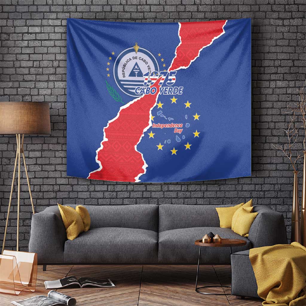 Happy Cabo Verde Tapestry 50th Anniversary of Independence