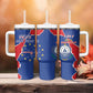 Happy Cabo Verde Tumbler With Handle 50th Anniversary of Independence