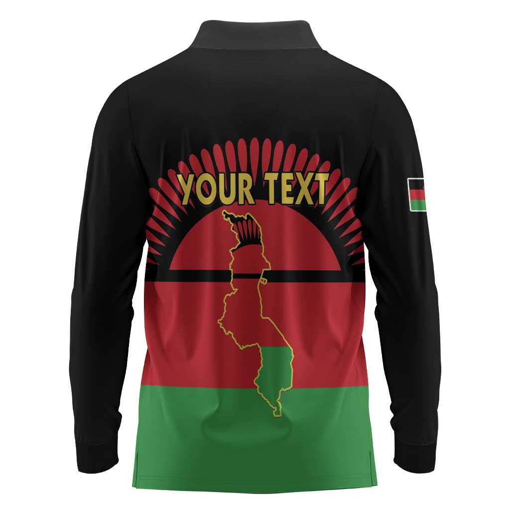 Personalized Happy Malawi Independence Day Long Sleeve Polo Shirt