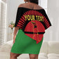 Personalized Happy Malawi Independence Day Off Shoulder Short Dress