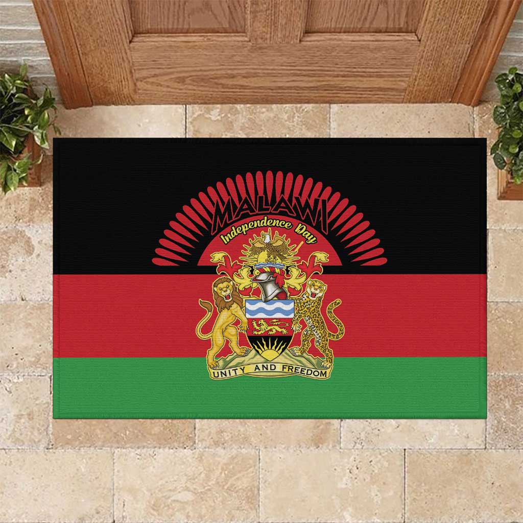 Happy Malawi Independence Day Rubber Doormat