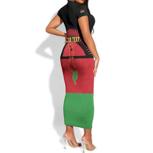 Personalized Happy Malawi Independence Day Short Sleeve Bodycon Dress LT15