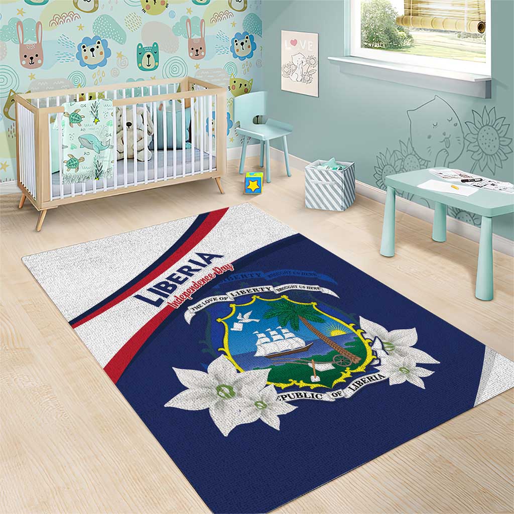 Happy Liberia Independence Day Area Rug