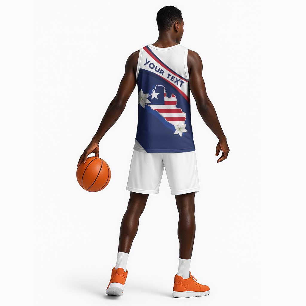 Personalized Happy Liberia Independence Day Basketball Jersey LT15