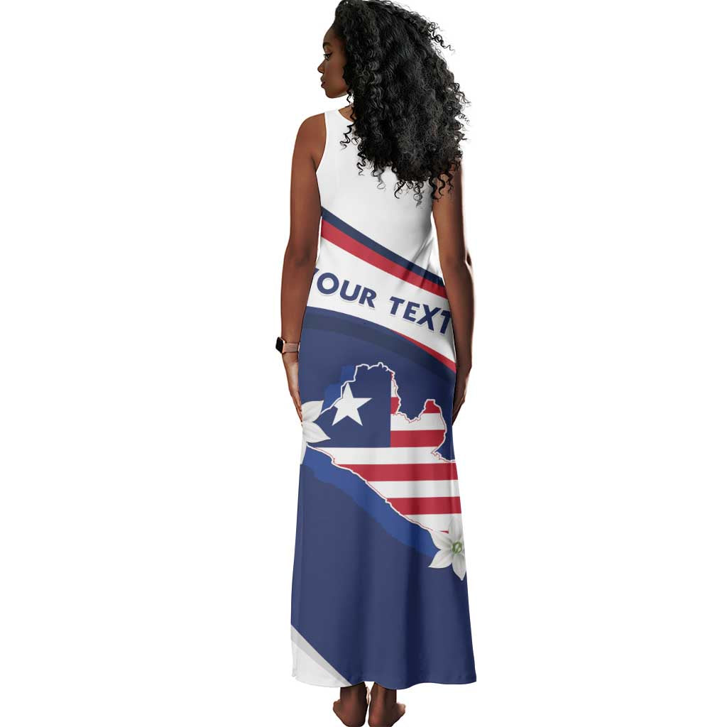 Personalized Happy Liberia Independence Day Tank Maxi Dress