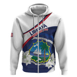 Personalized Happy Liberia Independence Day Zip Hoodie