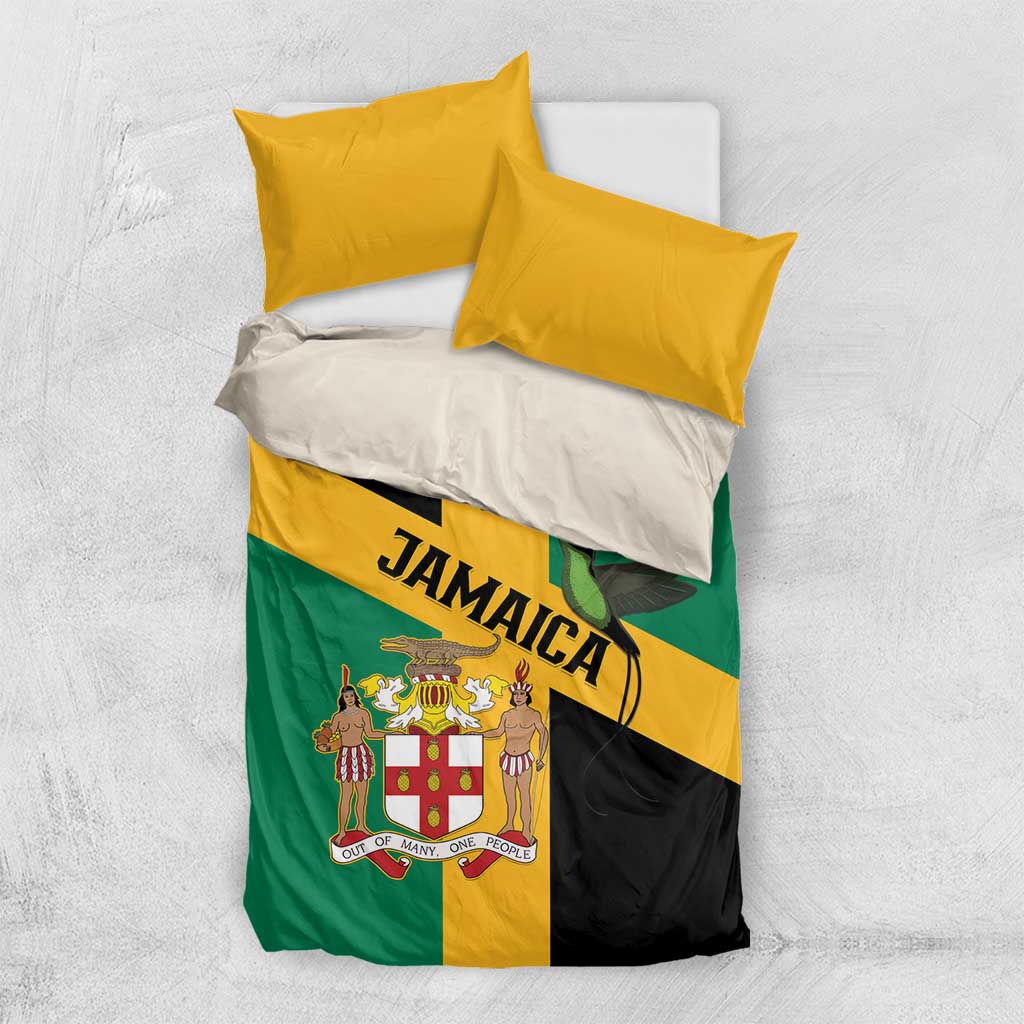 Happy Jumieka Independence Day Bedding Set Coat Of Arms Flag Style