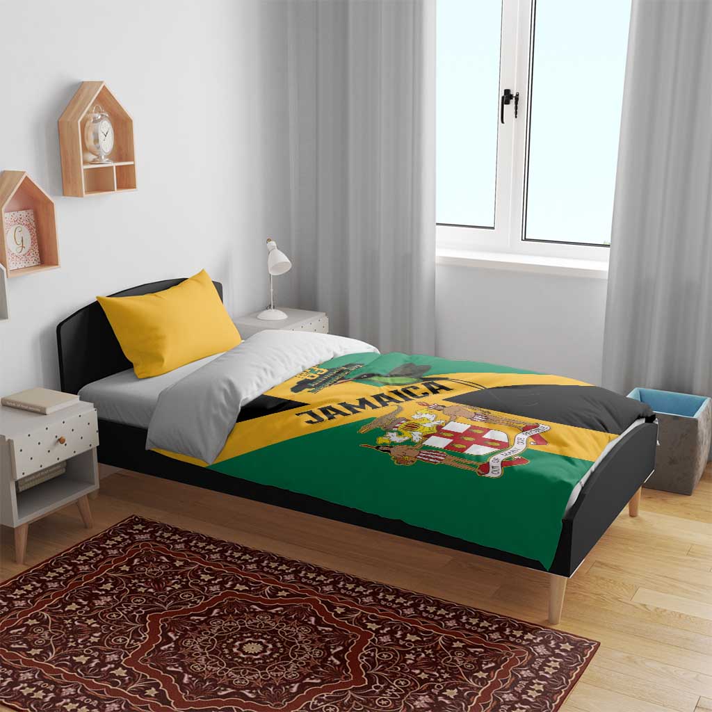 Happy Jumieka Independence Day Bedding Set Coat Of Arms Flag Style