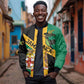 Happy Jumieka Independence Day Bomber Jacket Coat Of Arms Flag Style