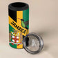 Happy Jumieka Independence Day 4 in 1 Can Cooler Tumbler Coat Of Arms Flag Style