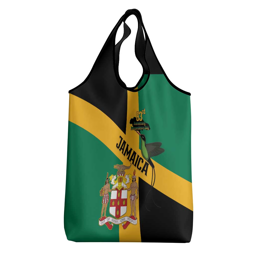 Happy Jumieka Independence Day Grocery Bag Coat Of Arms Flag Style