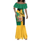 Happy Jumieka Independence Day Mermaid Dress Coat Of Arms Flag Style